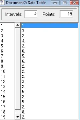 Discrete distribution example