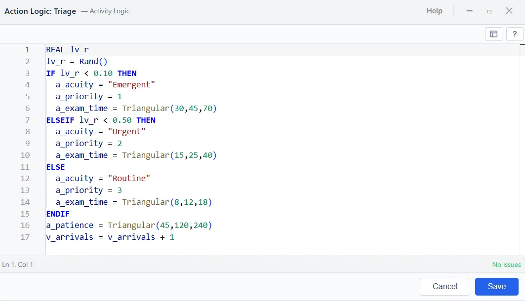 The Action Logic Editor