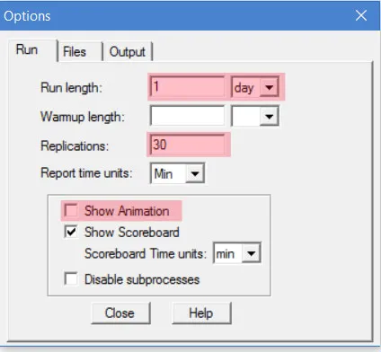 Case Study 2 options menu