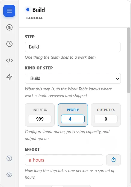 A Step's properties panel with the Software lens on, showing the renamed fields.