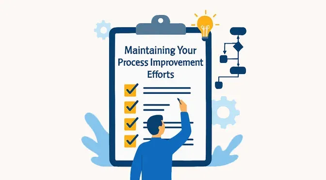 A team sustaining its process improvement efforts over the long term