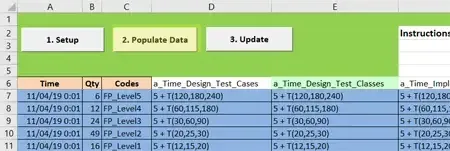 Populating the data into the columns