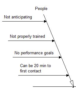 Cause and Effect sub-categories for ProcessModel process improvement software