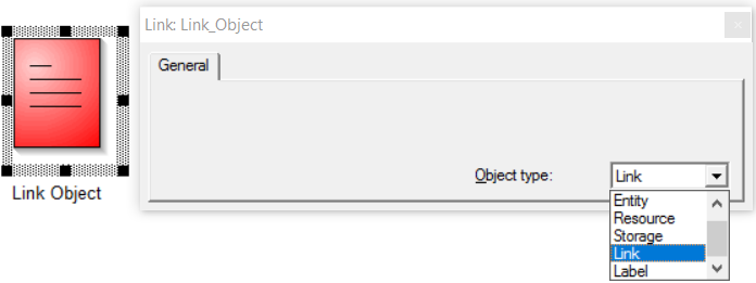 creating a link object in processmodel