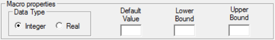 Macro properties in simrunner
