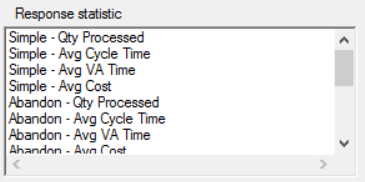 Response statistics of simrunner
