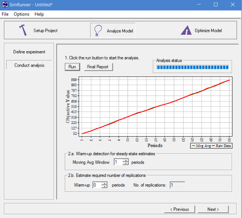 Start analysis in simrunner