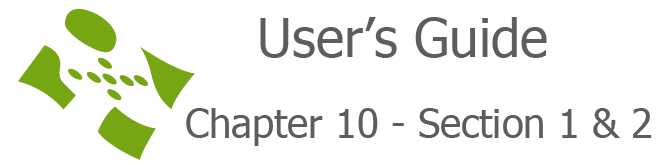 User's guide chapter 10 section 1 & 2