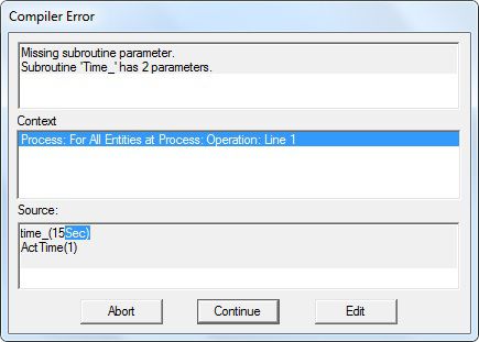 Compiler Error, Missing subroutine parameter. Subroutine 'Time_' has 2 parameters.
