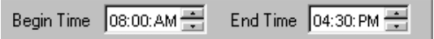 Editing a begin and end time of a shift block