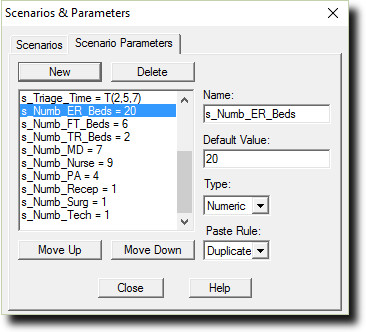 Create scenario parameters before creating a ProcessModel custom interface.