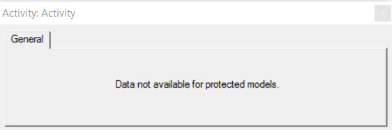 properties dialog on a protected model in processmodel