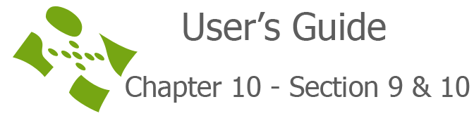 User's guide chapter 10 section 9 & 10