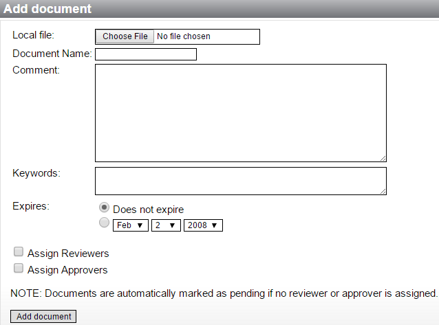 add document details in processmanager