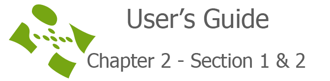 User's guide chapter 2 section 1 & 2