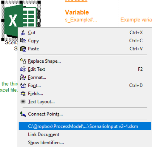 opening the create an interface excel file