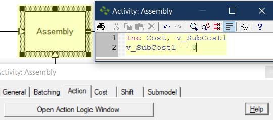 action logic assembly activity transfer cost