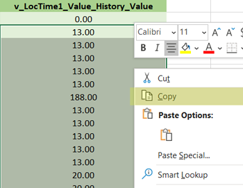 copy excel data in Remaining Length of Stay Estimator