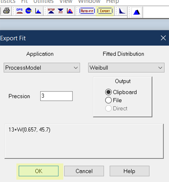 export distribution in Remaining Length of Stay Estimator